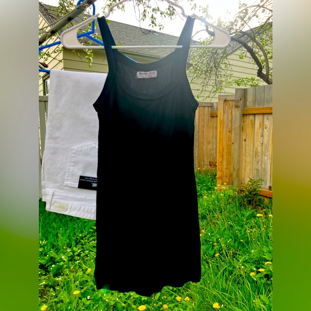 Michael Stars Vintage Black Long Tank